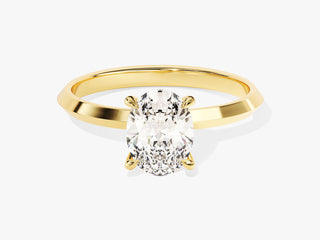 1.5CT Oval Moissanite Solitaire Engagement Ring – Timeless Elegance