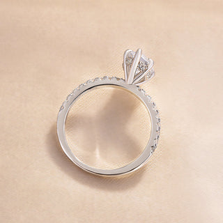 3.00CT Marquise Cut Diamond Hidden Halo Pave Engagement Ring