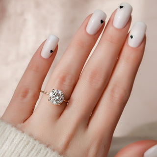 2.00CT Round Cut Diamond Hidden Halo Engagement Ring