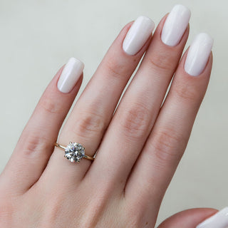 2.00CT Round Cut Diamond Hidden Halo Engagement Ring