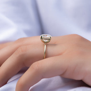 2.00CT Round Cut Diamond Hidden Halo Engagement Ring