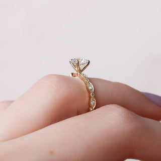 2.00CT Round Cut Diamond Unique Pave Engagement Ring