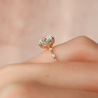 2.50CT Round Cut Diamond Distance Pave Engagement Ring