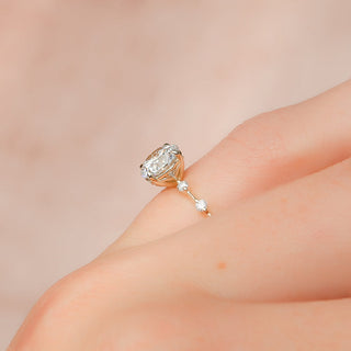 2.50CT Round Cut Diamond Distance Pave Engagement Ring