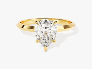 2.00CT Pear Moissanite Solitaire Engagement Ring – Timeless Elegance
