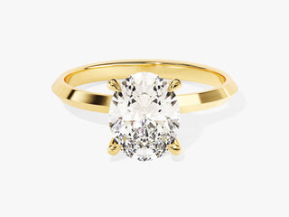 2.0CT Oval Moissanite Solitaire Engagement Ring – Bold & Timeless