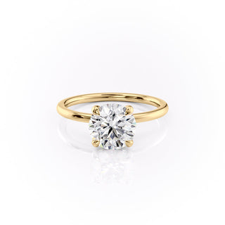 2.00CT Round Cut Diamond Hidden Halo Engagement Ring