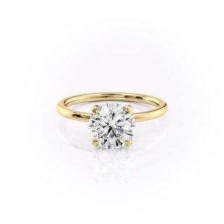 2.00CT Round Cut Diamond Hidden Halo Engagement Ring