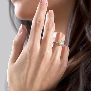 2.00CT Round Cut Diamond  Bezel Unique Engagement Ring