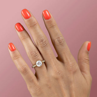 4.00CT Round Cut Diamond Unique Engagement Ring