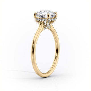 2.00CT Round Cut Diamond Solitaire Hidden Halo Engagement Ring