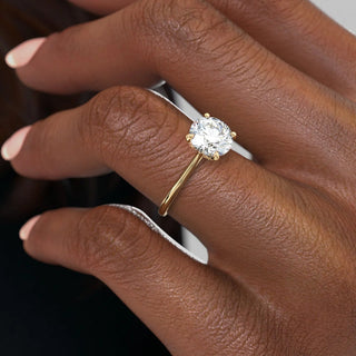 4.00CT Round Cut Diamond Solitaire Engagement Ring