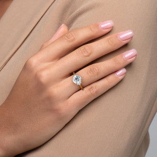 2.00CT Round Cut Diamond Cluster Proposal Ring