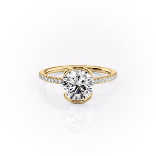 2.00CT Round Cut Diamond Unique Pave Engagement Ring