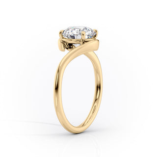 2.00CT Round Cut Diamond Solitaire Tension Set  Engagement Ring
