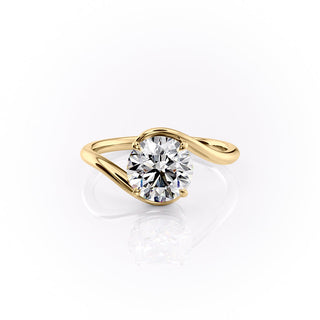 2.00CT Round Cut Diamond Solitaire Tension Set  Engagement Ring