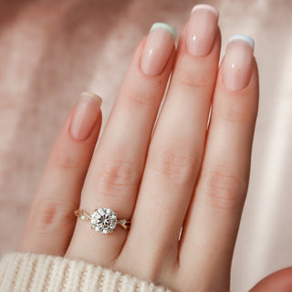 2.50CT Round Cut Diamond Nature Inspired Unique Engagement Ring