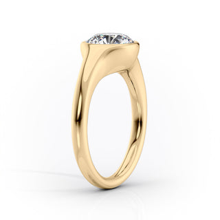 2.00CT Round Cut Diamond Solitaire Bezel Engagement Ring