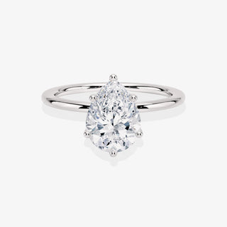 3.00CT Pear Cut Diamond Solitaire Engagement Ring