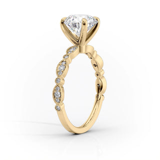 2.00CT Round Cut Diamond Unique Pave Engagement Ring