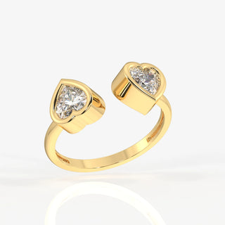 2.00CT Herat Shape Diamond Open Unique Engagement Ring