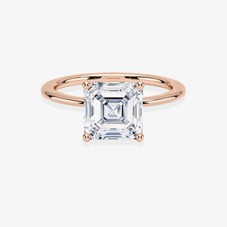3.00ct Asscher Cut Diamond Solitaire Engagement Ring