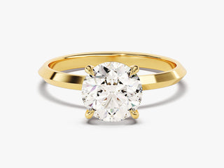 Classic solitaire engagement ring with 1.50CT round moissanite diamond