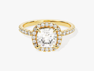 Vintage-Inspired Cushion Cut Moissanite Diamond Ring