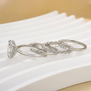 3.5CT Oval Moissanite Diamond Antique Bridal Engagement Ring