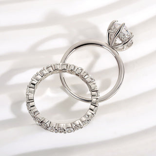 3.0CT Marquise Moissanite Diamond Antique Bridal Engagement Ring Set