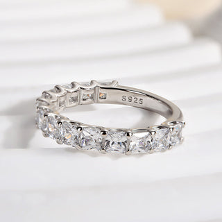 Princess Moissanite Diamond Full Eternity Wedding Band