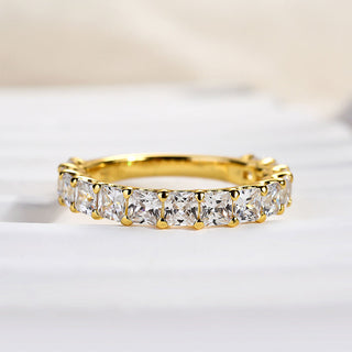Princess Moissanite Diamond Full Eternity Wedding Band