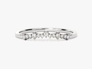 Round Moissanite Diamond Vintage Wedding Band