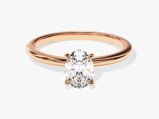 1.0CT Oval Moissanite Diamond Solitaire Antique Engagement Ring