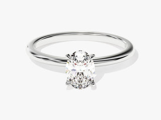 1.0CT Oval Moissanite Diamond Solitaire Antique Engagement Ring