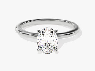 1.5CT Oval Moissanite Diamond Solitaire Engagement Ring