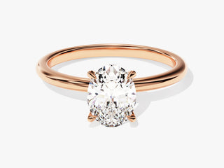 1.5CT Oval Moissanite Diamond Solitaire Engagement Ring