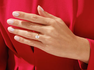 1.5CT Oval Moissanite Diamond Solitaire Engagement Ring