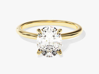 2.0CT Oval Moissanite Diamond Solitaire Engagement Ring