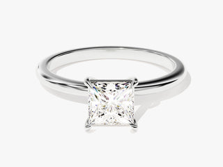 1.0CT Princess  Moissanite Diamond Solitaire Engagement Ring