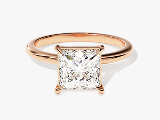 2.0CT Princess Moissanite Diamond  Solitaire Engagement Ring