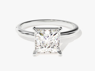 2.0CT Princess Moissanite Diamond  Solitaire Engagement Ring