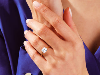 2.0CT Princess Moissanite Diamond  Solitaire Engagement Ring