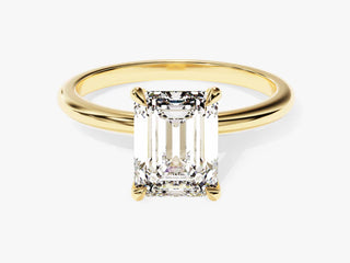2.0CT Emerald Cut Moissanite Diamond Solitaire Engagement Ring