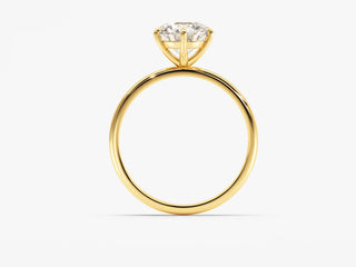 1.5CT Round Moissanite Diamond Solitaire Engagement Ring