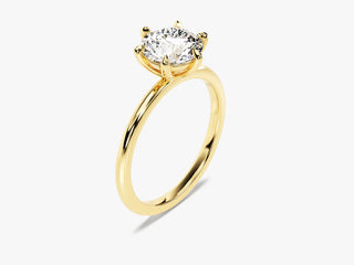1.5CT Round Moissanite Diamond Solitaire Engagement Ring