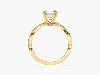 1.50CT Round Moissanite Diamond Infinity Pave Engagement Ring