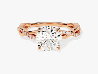 1.50CT Round Moissanite Diamond Infinity Pave Engagement Ring