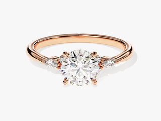 1.0CT Round Moissanite Diamond Antique Cluster Engagement Ring