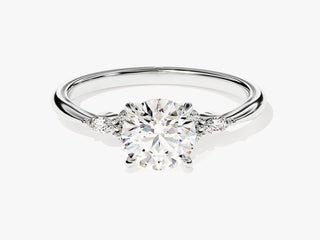 1.0CT Round Moissanite Diamond Antique Cluster Engagement Ring
